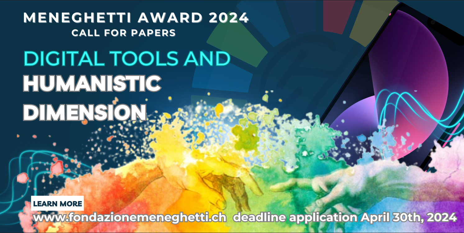 Cfp Meneghetti Award 2024 &quot;Strumento digitale e dimensione umanistica&quot;